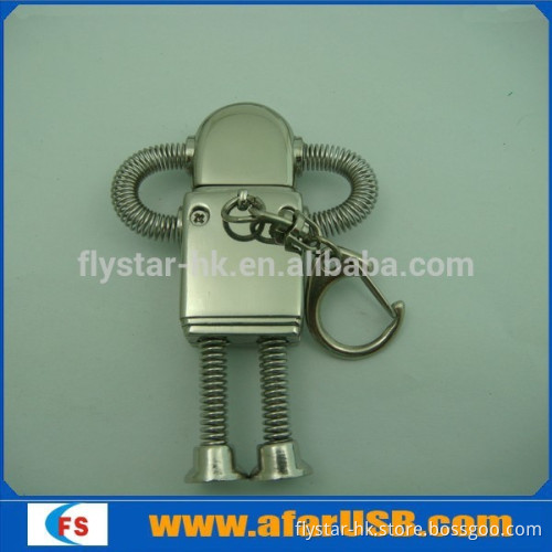 Wholesale metal robot usb flash drive with sliver color/ Factory price usb flash memory